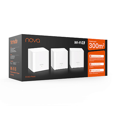 картинка Tenda EX3 Mesh Wi-Fi роутер (3 устройства) от компании Intant